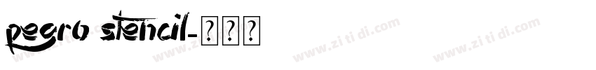 Pegro Stencil字体转换